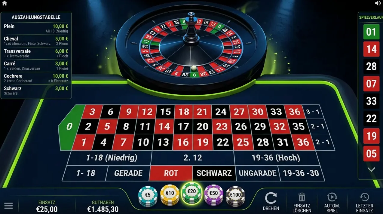 Tischspiele bei 21Bit