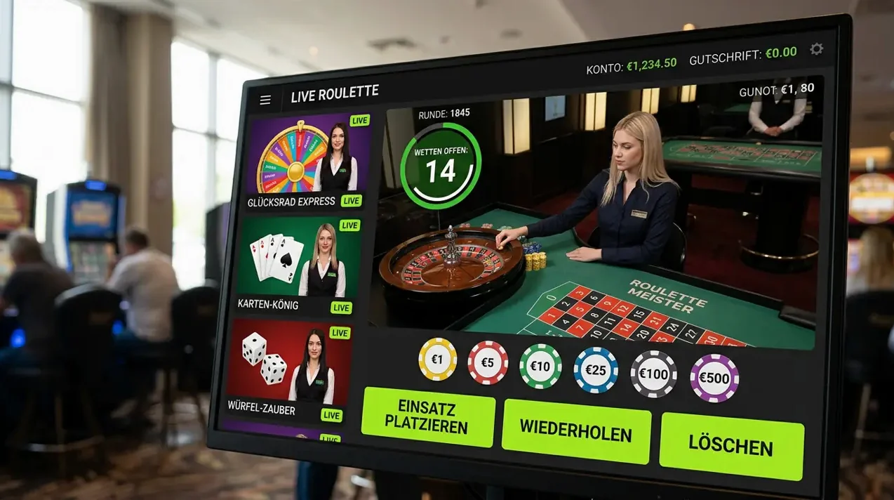 Live Casino im Angebot von 21Bit